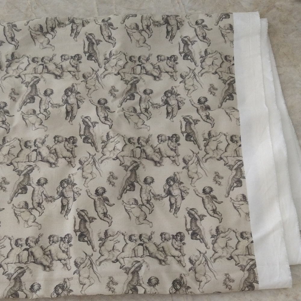 Cherub Patterned Fabric - Picture 3 of 3